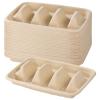50 Disposable 3-Compartment Taco Plates view 2