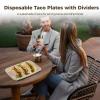50 Disposable 3-Compartment Taco Plates view 3