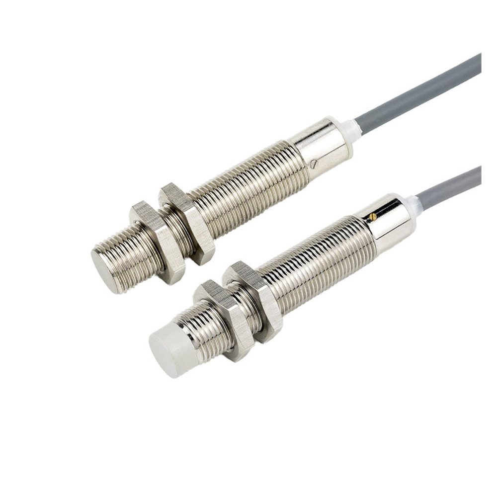 WTKYNULE M12 Industrial Flush/Non-Flush Copper-Tube Capacitive Sensor Switch (M12 Flush NPN NO, Sn: 2 mm)