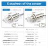 WTKYNULE M18 Non-Flush PNP/NPN Inductive Proximity Sensor, 8 mm, NO view 3