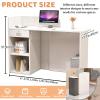 UULBDCD Wooden Reception Desk with Drawers and Cabinets view 2