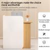 UULBDCD Wooden Reception Desk with Drawers and Cabinets view 3