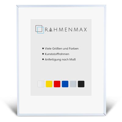 RahmenMax Texas Plastic Picture Frame, 57 x 57 cm, White, with Acrylic Glass