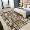 TerroVee Stone Pattern Rug, Brown Beige Gray, 60 x 90 cm view 4