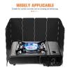 KOMBIUDA Folding Windshield for BBQ, Hiking, and Outdoor Cooking, High-Temperature Resistant, Compact and Portable with Carrying Bag view 3