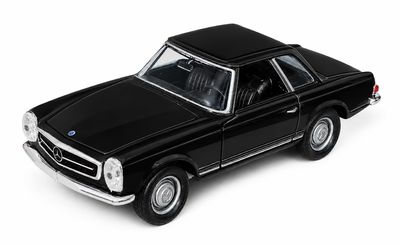 Mercedes-Benz 1963 230SL Die-Cast Model Car with Pull-Back Motor, Welly, Black