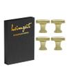 heimzeit Cube Cabinet Knobs, 4-Pack, Gray Zinc Alloy view 1