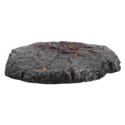 Realistic Resin Model Stand with Ground Fissure and Lava Effect