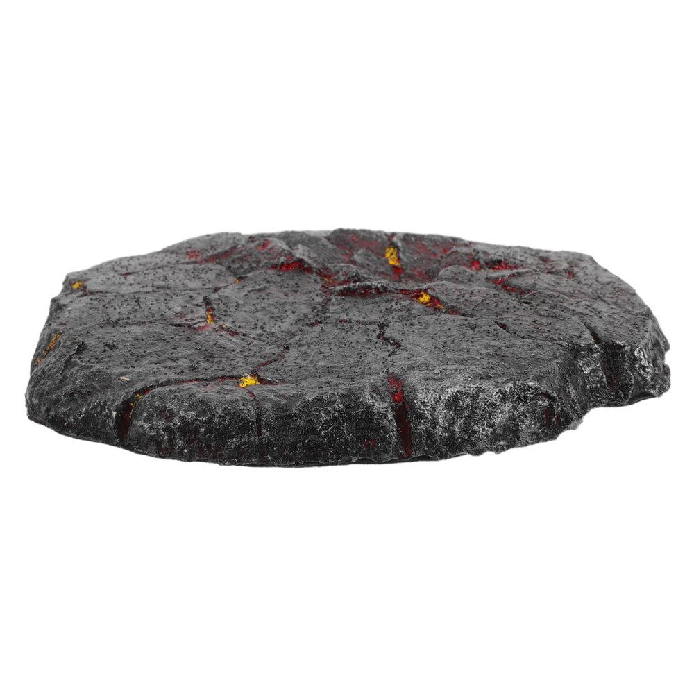 Realistic Resin Model Stand with Ground Fissure and Lava Effect