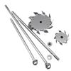 304 Stainless Steel Dispersing Paddle and Stirring Rod with Flange Nut, 3–10 cm Paddle, 8 mm Rod view 1