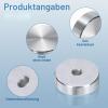 QUARKZMAN Round Aluminum Discs, Silver, M6 Thread, 25 mm, 4-Pack view 3