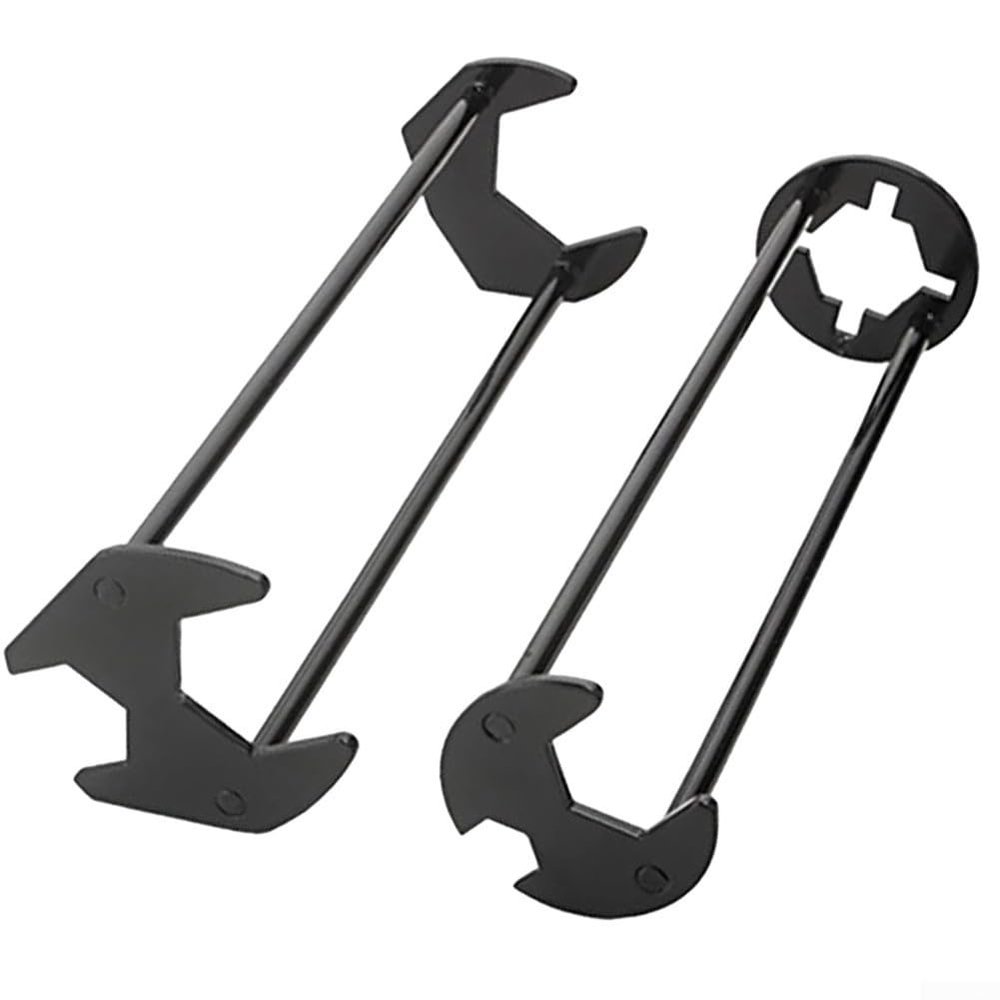 Multifunctional Faucet Basin Wrench, 2-Piece Set, for Easy Pipe Installation and Removal with 360-Degree Rotation