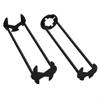 Multifunctional Faucet Basin Wrench, 2-Piece Set, for Easy Pipe Installation and Removal with 360-Degree Rotation view 2