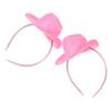 Homoyoyo 2-Piece Stylish Pink Cowboy Hat Headbands, Polyester, Dual-Use, Snug-Fit view 1