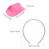 Homoyoyo 2-Piece Stylish Pink Cowboy Hat Headbands, Polyester, Dual-Use, Snug-Fit view 2