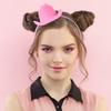 Homoyoyo 2-Piece Stylish Pink Cowboy Hat Headbands, Polyester, Dual-Use, Snug-Fit view 4