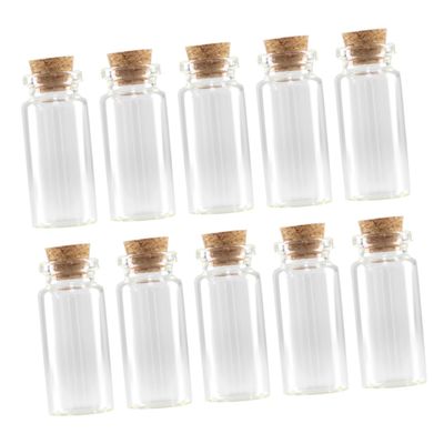 3 ml Glass Storage Bottles with Wooden Corks, 100-Pack