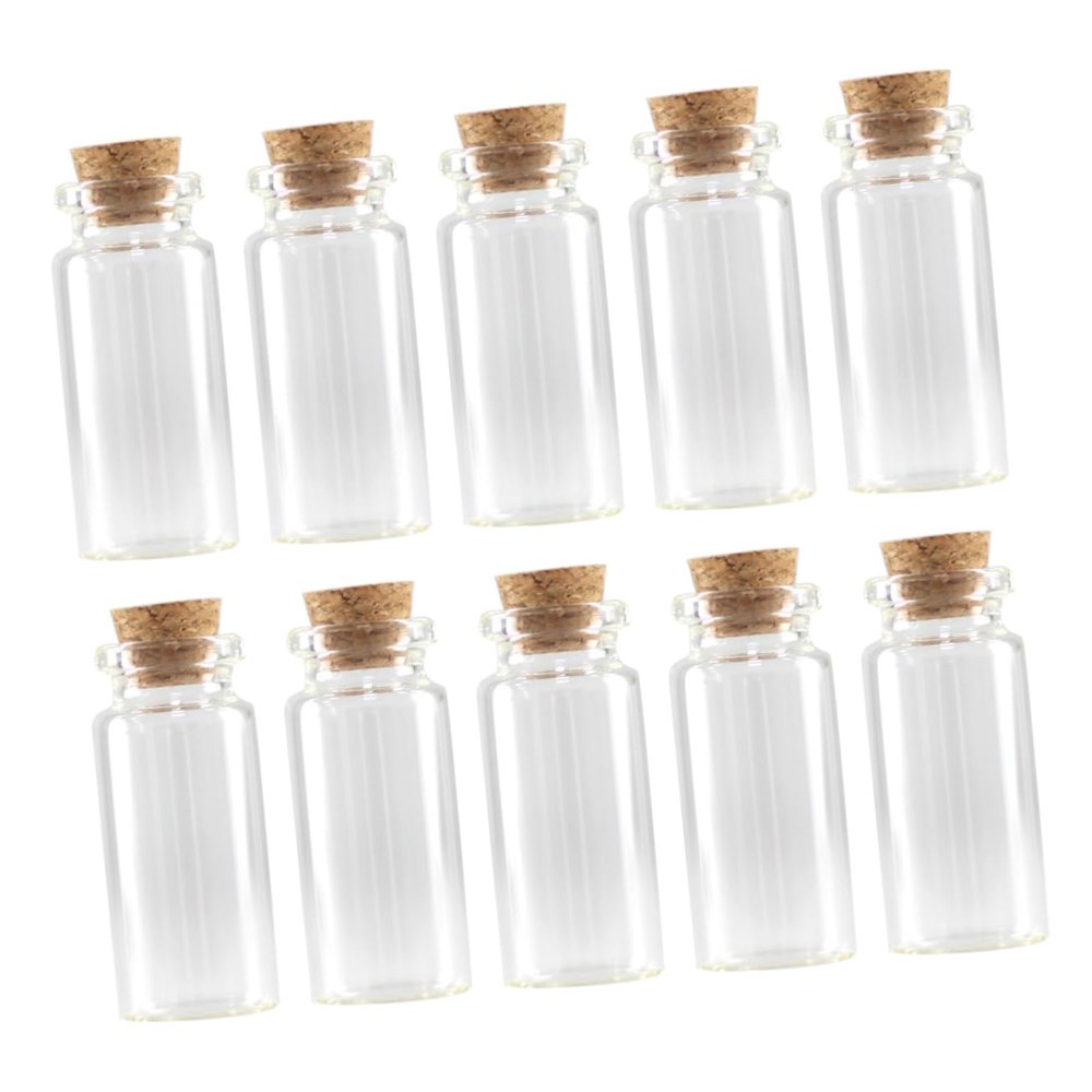 3 ml Glass Storage Bottles with Wooden Corks, 100-Pack