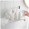 Healifty Wall-Mounted Shelves, 2 Pieces, White PP, for Bathroom view 2