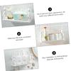 Healifty Wall-Mounted Shelves, 2 Pieces, White PP, for Bathroom view 3