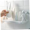 Healifty Wall-Mounted Shelves, 2 Pieces, White PP, for Bathroom view 4