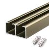 Sliding Door Hardware Kit, Double Rail, 90/180/300/400/500/600 cm, Commercial Pocket Door Track and Roller System view 1