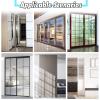 Sliding Door Hardware Kit, Double Rail, 90/180/300/400/500/600 cm, Commercial Pocket Door Track and Roller System view 3