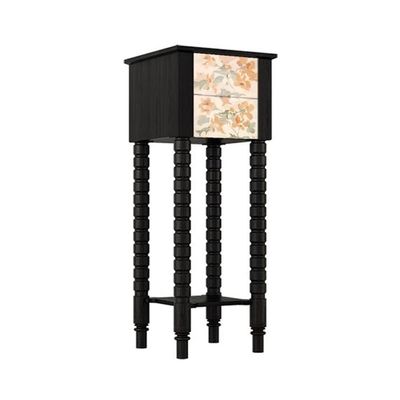 SONGYL-20249 Bonsai Display Table, French Bonsai Rack, Living Room Sofa Side Table, Indoor Table with Drawer, Tall-Leg Plant Stand