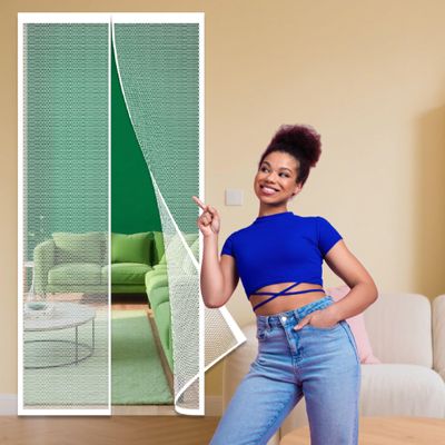 Magnetic Insect Screen Door for Balcony, 76 x 198 cm, White