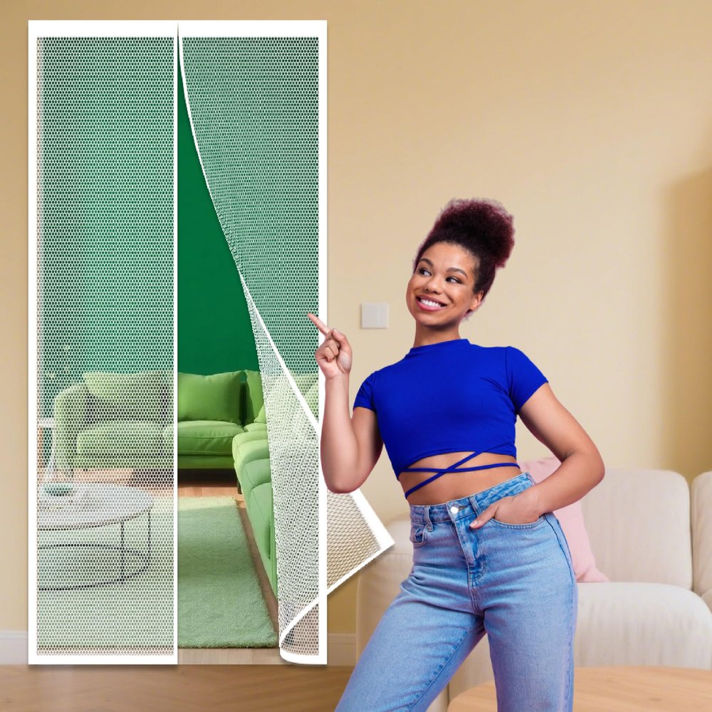 Magnetic Insect Screen Door for Balcony, 76 x 198 cm, White
