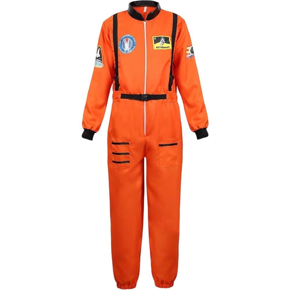 HiyyFloy Women's Astronaut Costume, Space Suit Pilot Jumpsuit, Halloween Costume for Adults