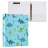 3-Ring Binder with Pockets, Cute Cartoon Dinosaurs, Blue-Green, D-Ring, 2-Pack view 3