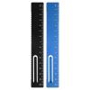 QUARKZMAN 2-Pack 15 cm Straight Metal Rulers, Black/Blue Clip Rulers view 1