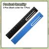 QUARKZMAN 2-Pack 15 cm Straight Metal Rulers, Black/Blue Clip Rulers view 3