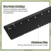 QUARKZMAN 2-Pack 15 cm Straight Metal Rulers, Black/Blue Clip Rulers view 4