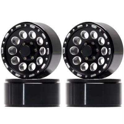 GTVNPOA RC Aluminum Alloy Hubs, 1.9-Inch Beadlock Wheels, 4-Piece Set