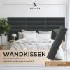 VELUYA Rectangular Wall Cushion, Velvet Upholstered Panel 60 x 20 cm, OEKO-TEX, Made in EU, Anthracite M02 view 2