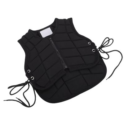 Qcwwy Kids Horse Riding Safety Vest, Padded Chest and Rib Protection, Front Zipper