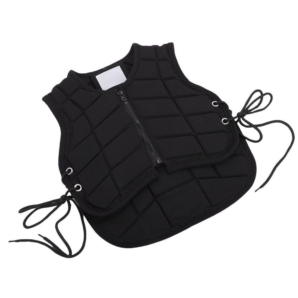 Qcwwy Kids Horse Riding Safety Vest, Padded Chest and Rib Protection, Front Zipper