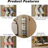 Slim 6-Tier Cat-Ear Metal Shoe Rack view 4