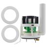 Zymjzbetic 3-Inch Toilet Flush Valve, One-Piece Replacement Kit with Two Silicone Gaskets for Home Bathrooms view 1