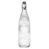 WDMT 1 L Glass Swing-Top Bottle, Reusable Ribbed Glass Water Bottle, BPA-Free view 1