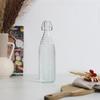 WDMT 1 L Glass Swing-Top Bottle, Reusable Ribbed Glass Water Bottle, BPA-Free view 2