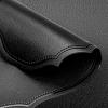 fanquare Set of 6 Black Oval Faux Leather Placemats, Retro, Waterproof, Heat-Resistant, Non-Slip, 43 x 29.5 cm view 3