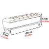 Vintage Tufted Upholstered Storage Bench, Shoe Bench with Solid Wood Legs for Living Room, Foyer, Hallway, Bedroom (Green, 39.37 in/100 cm) view 3