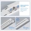 Double-Track Aluminum Ceiling Curtain Track, White, 160 cm (2 x 80 cm) view 3