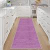 Long Hallway Runner Rug, Non-Slip Washable Kitchen Runner, 60 x 150 cm, Pink view 2