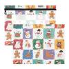 2-Pack Pencil Cases with Smooth Zippers, 3-Ring Binder Pen Holders, White Snowman Plaid view 1