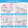 voucong Double-Layer Pencil Case with Snap Lid, Red Strawberry Plaid view 4