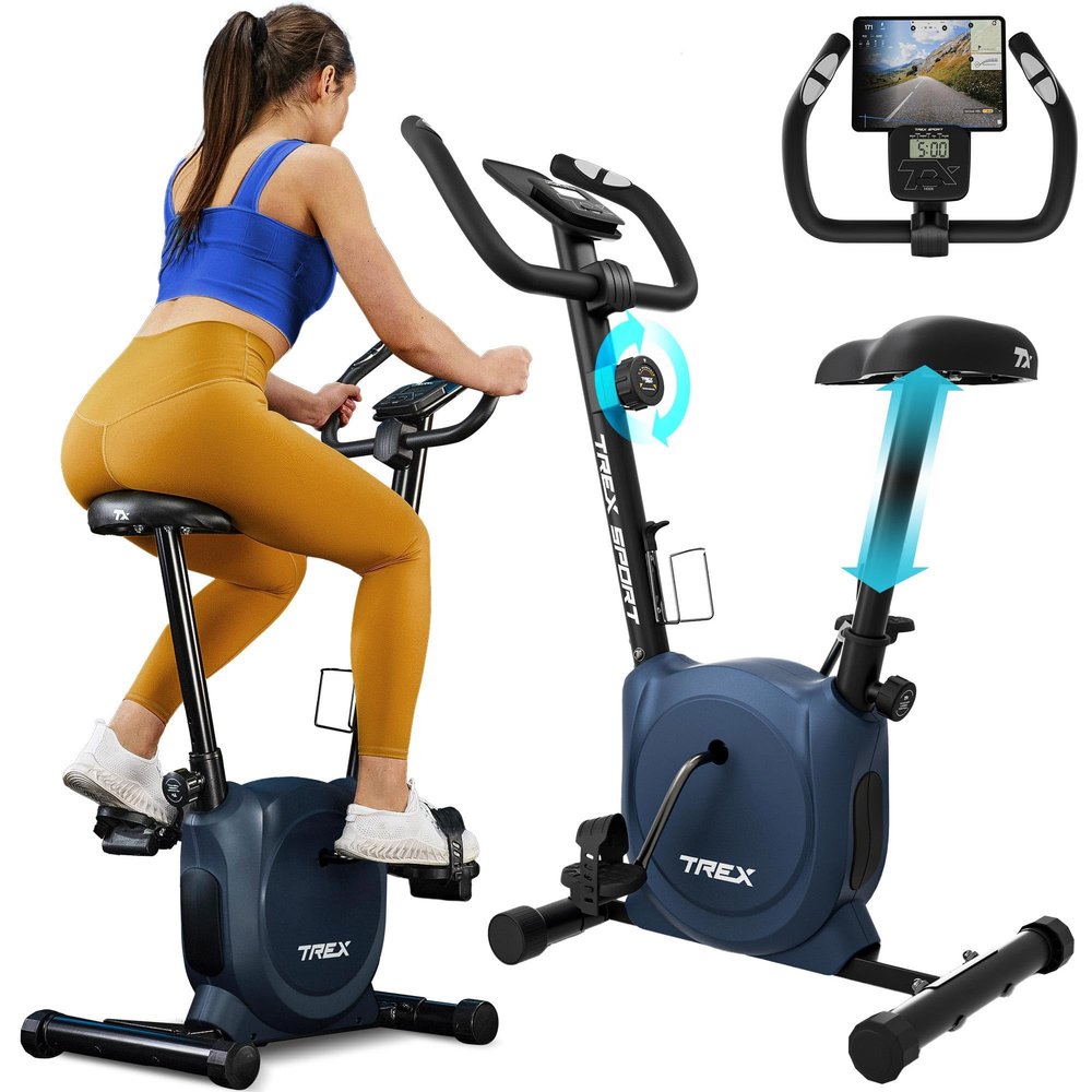 TREX SPORT RIZE Exercise Bike, Up to 120 kg, Quiet, 10 Resistance Levels
